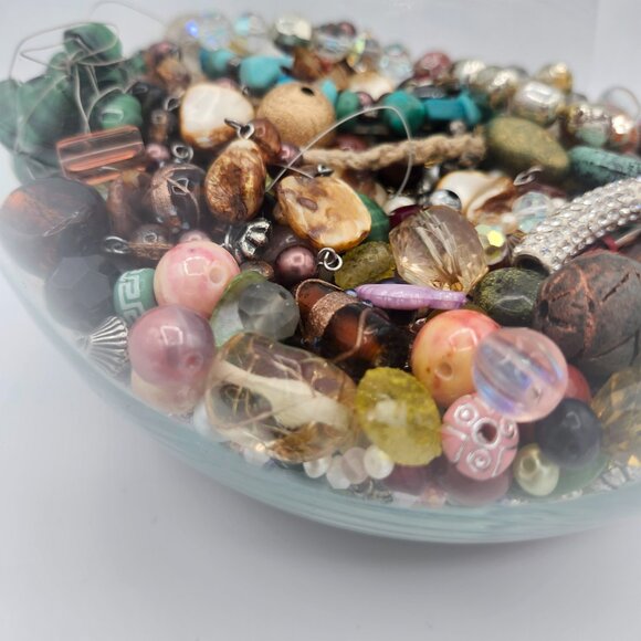 Huge Mixed Bead Lot – Glass, Stone, Acrylic, Charms & Lampwork – Jewelry Making - Picture 6 of 9